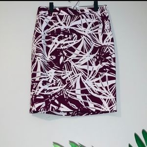 Loft plum and white skirt size 2 NWT